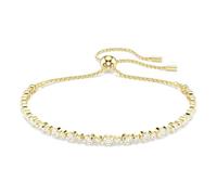 Swarovski Matrix Tennis Soft Bracelet, White, Gold shiny