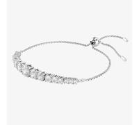 Swarovski Matrix bracelet, Gradient of round cuts, White, Rhodium plated