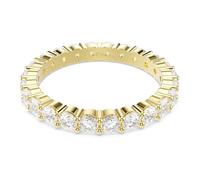Swarovski Matrix Vittore Collection Band Ring, Round Cut, White, Gold-Tone Plated