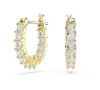 Swarovski Jewellery Swarovski Matrix Vittore Round Cut Gold Tone Hoop Earrings 1.5 x 0.2cm