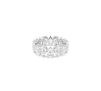 Swarovski Matrix Vittore ring, Pear cut, White, Silver-tone finish, 60