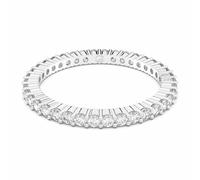 Swarovski Matrix Vittore ring, Round cut, White, Silver-tone finish