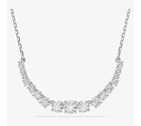 Swarovski Matrix Necklace, Clear Round-Cut Crystals in a Rhodium-Finished Setting, Part of the Matrix Collection