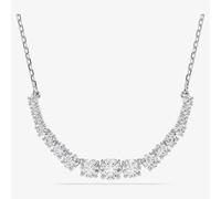 Swarovski Matrix Necklace, Clear Round-Cut Crystals in a Rhodium-Finished Setting, Part of the Matrix Collection