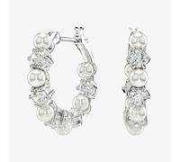Swarovski Matrix White Pearl Hoop Earrings 5709256