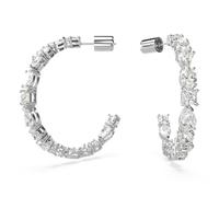 Swarovski Mesmera White Mixed Cut Rhodium Plated Hoop Earrings 5672834