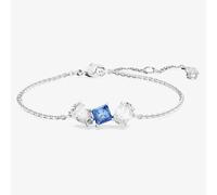 Swarovski Mesmera Bracelet, White and Blue Crystals on a Rhodium Plated Chain, from the Mesmera Collection