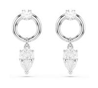Swarovski Mesmera Drop Earrings, Clear Mixed-Cut Crystals in a Rhodium-Finished Setting, Part of the Swarovski Mesmera Collection