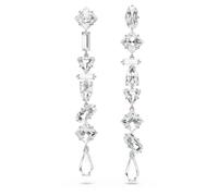 Swarovski Mesmera Drop Earrings, White Mixed-Cut Crystals in a Rhodium Plated Setting, from the Mesmera Collection