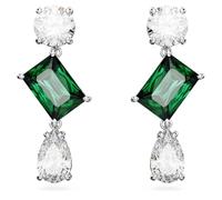 Swarovski Mesmera Crystal Drop Earrings, Silver/Green