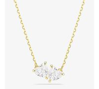 Swarovski Mesmera Necklace, Clear Heart-Cut Crystals in a Gold-Tone Finished Setting, Part of the Mesmera Collection