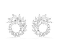 Swarovski Mesmera Hoop Earrings, Marquise Cut, White, Rhodium Plated
