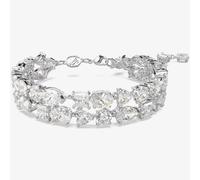 Swarovski Women's Tennis Bracelet, White Crystals with Rhodium Plating, from the Tennis Deluxe Collection