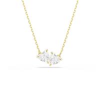 Swarovski Mesmera Necklace, Clear Heart-Cut Crystals in a Gold-Tone Finished Setting, Part of the Mesmera Collection