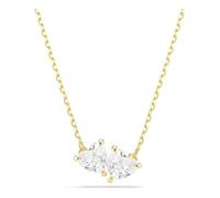 Swarovski Mesmera Necklace, Clear Heart-Cut Crystals in a Gold-Tone Finished Setting, Part of the Mesmera Collection