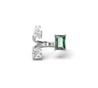 Swarovski Mesmera Open Ring with White and Green Crystals in Mixed Cuts, from the Swarovski Mesmera Collection, Size 60