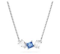 Swarovski Mesmera Pendant Necklace, White and Blue Crystals in a Rhodium Plated Setting, from the Mesmera Collection