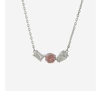 Swarovski Mesmera Pink Mixed Cuts Rhodium Plated Necklace 5668275