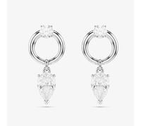 Swarovski Mesmera Rhodium Plated White Zirconia Drop Stud Earrings 5723177