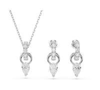 Swarovski Mesmera Set, Pear Cut, Round Cut, White, Rhodium plating