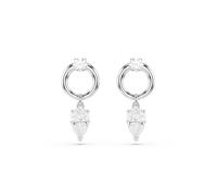 Swarovski Mesmera Silver Tone Zirconia Pear Shaped & Open Circle Drop Earrings