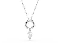Swarovski Mesmera Silver Tone Zirconia Pear Shaped & Open Circle Pendant Necklace
