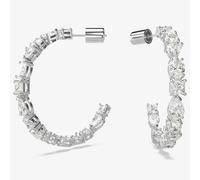 Swarovski Mesmera White Mixed Cut Rhodium Plated Hoop Earrings 5672834