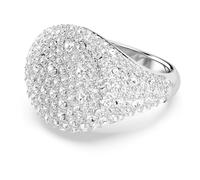 Swarovski Meteora cocktail ring, White, Rhodium plated