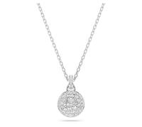 Sublima pendant, White, Rhodium plated