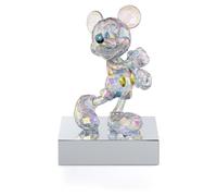 Swarovski Mickey & Friends Mickey Mouse Figurine, Clear Faceted Crystal with Aurora Borealis Effect, Part of the Mickey & Friends Collection