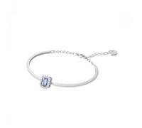Swarovski Bangle, Millenia Collection, Octagon Cut Blue Crystal, Rhodium-Plated Setting