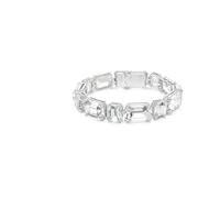 Swarovski Millenia Tennis bracelet, Octagon cut, White, Rhodium plated