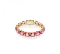 Swarovski Millenia bracelet, Octagon cut, Pink, Gold-tone plated