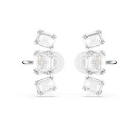 Swarovski Millenia Rhodium Plated Octagonal Cut Clip On Earrings