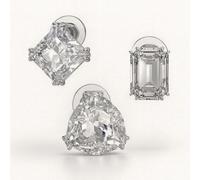 Swarovski Millenia Clip earring, Single, Set, White, Rhodium plated