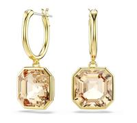 Swarovski Millenia Drop Earrings, Caramel Square-Cut Crystals in a Gold-Tone Finished Setting, Part of the Swarovski Millenia Collection