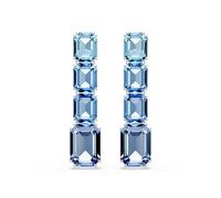 Swarovski Millenia drop earrings, Octagon cut, Colour gradient, Blue, Rhodium plated