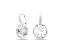 Swarovski Millenia drop earrings, Round cut, White, Rhodium Finish