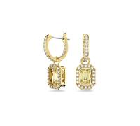 Swarovski Millenia Drop Earrings, Yellow and Clear Coloured Crystal in a Gold Tone Plated Setting, from the Millenia Collection