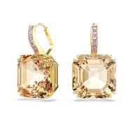 Swarovski Millenia Earrings Mixed Sizes Caramel Bath Gold Tone