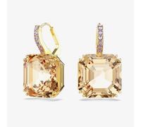 Swarovski Millenia Earrings Mixed Sizes Caramel Bath Gold Tone