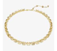Swarovski Millenia Gold Tone Plated Yellow Octogan Crystal Tennis Necklace 5718674