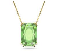 Swarovski Millenia pendant, Green, Gold-tone plated