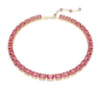 Swarovski Millenia necklace, Octagon cut, Pink, Gold-tone plated