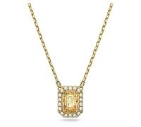 Swarovski Millenia necklace, Octagon cut Swarovski Zirconia, Yellow, Gold-tone plated