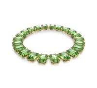 Swarovski Millenia Necklace Oversized Octagon Cut Green Gold-Tone Plated