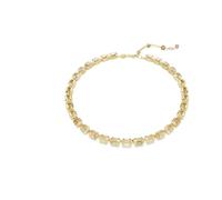 Millenia Tennis necklace, Octagon cut, Yellow, Gold-tone plated