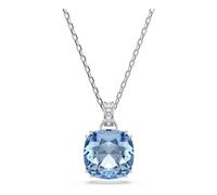 Swarovski Millenia Pendant, Cushion Cut, Blue, Rhodium Plated