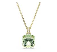 Swarovski Millenia Pendant, Cushion Cut, Green, 18K Gold Finish