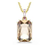 Swarovski Millenia Pendant Necklace, Caramel Octagon-Cut Crystal in a Gold-Tone Finished Setting, Part of the Millenia Collection